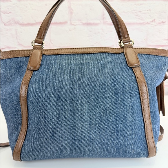 Gucci Rare Denim Tassel SoHo 2 Way Tote Bag - Picture 6 of 16